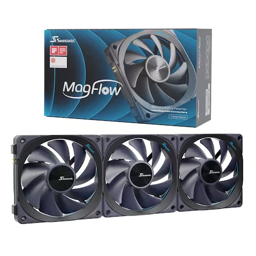 SEASONIC MAGFLOW 120 (3PACK) 120mm FAN "EXPRESS SHIP"