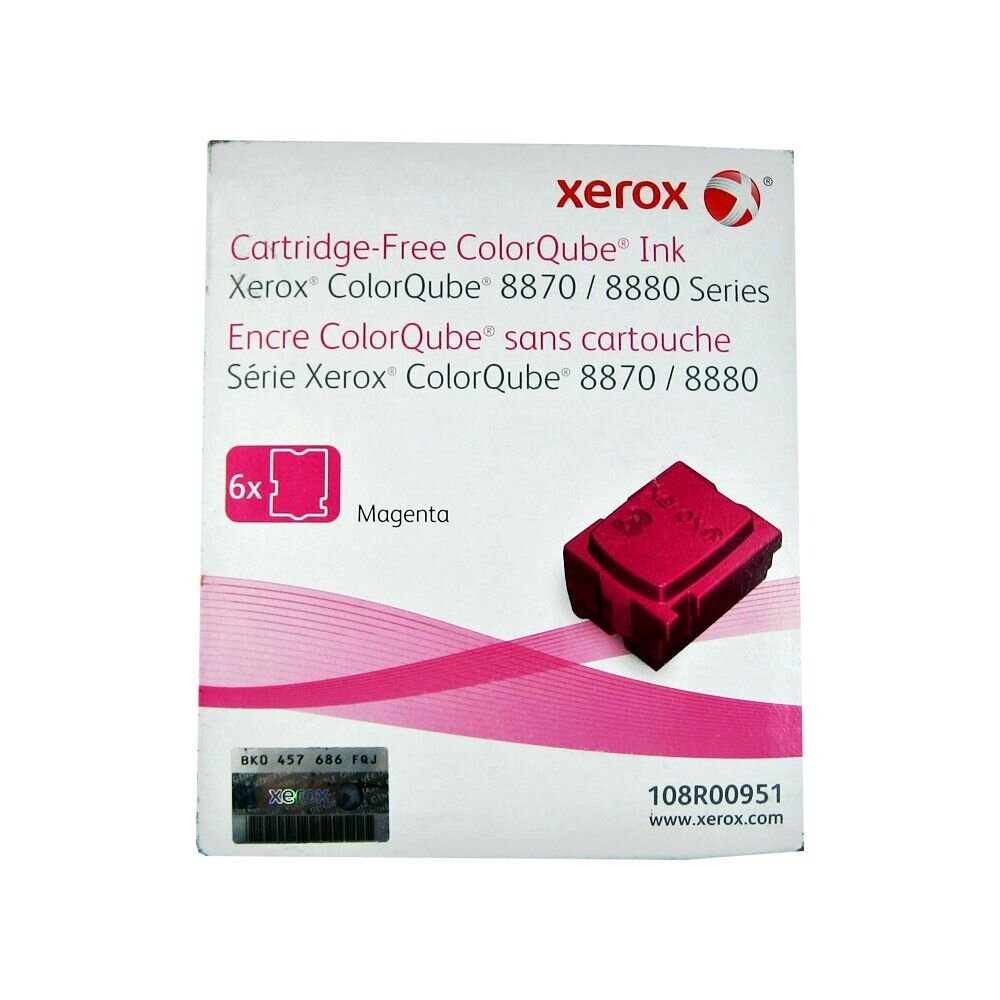 Genuine Xerox ColorQube 8870/8880 Magenta 6X Solid Inks 108R00951 8870DN 8880DN