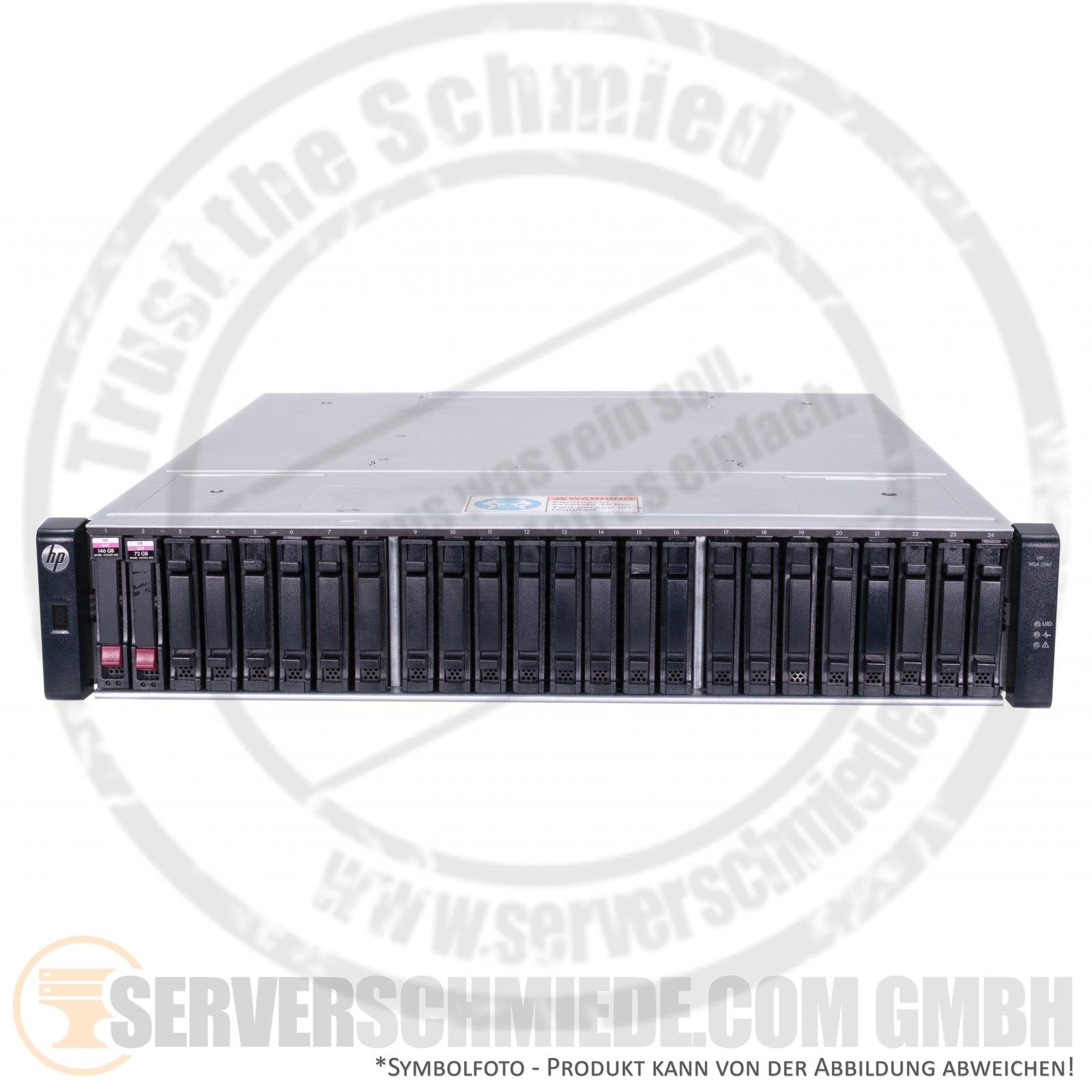 HP MSA2040 24x 2.5" SFF SAN Storage Chassis inc 2x PSU 639410-001 C8R10A