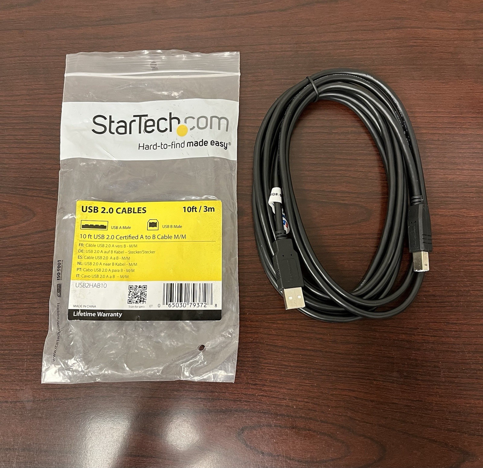 StarTech.com USB 2.0 Cables 10ft/3m Cable A to B M/M USB 2HAB10 NEW