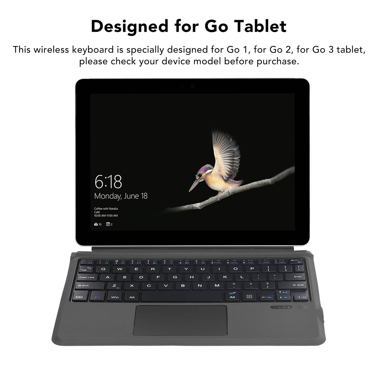 Wireless Keyboard BT5.0 Ultra Slim Touchpad PU Leather Easy Control Quick R FXWJ