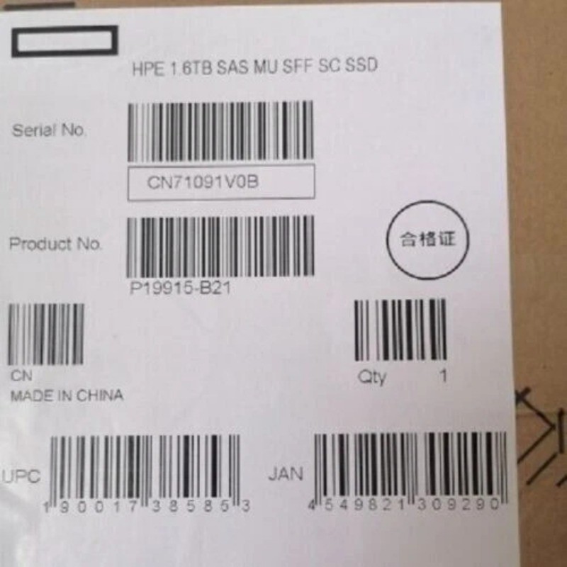 HPE P20839-001 P19915-B21 1.6TB SAS 12G Mixed Use SFF SC SSD Solid State Drive