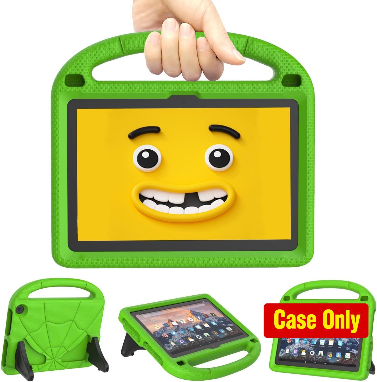 Case for 8in Tablet - Lightweight Shockproof Kids-Friendly Case with Handle Stan