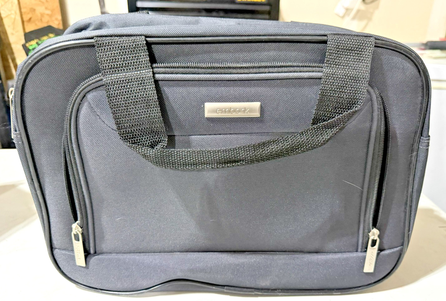 Embark Laptop Briefcase Carrying Case Gray Padded Computer Bag 14.5" x 10.25"