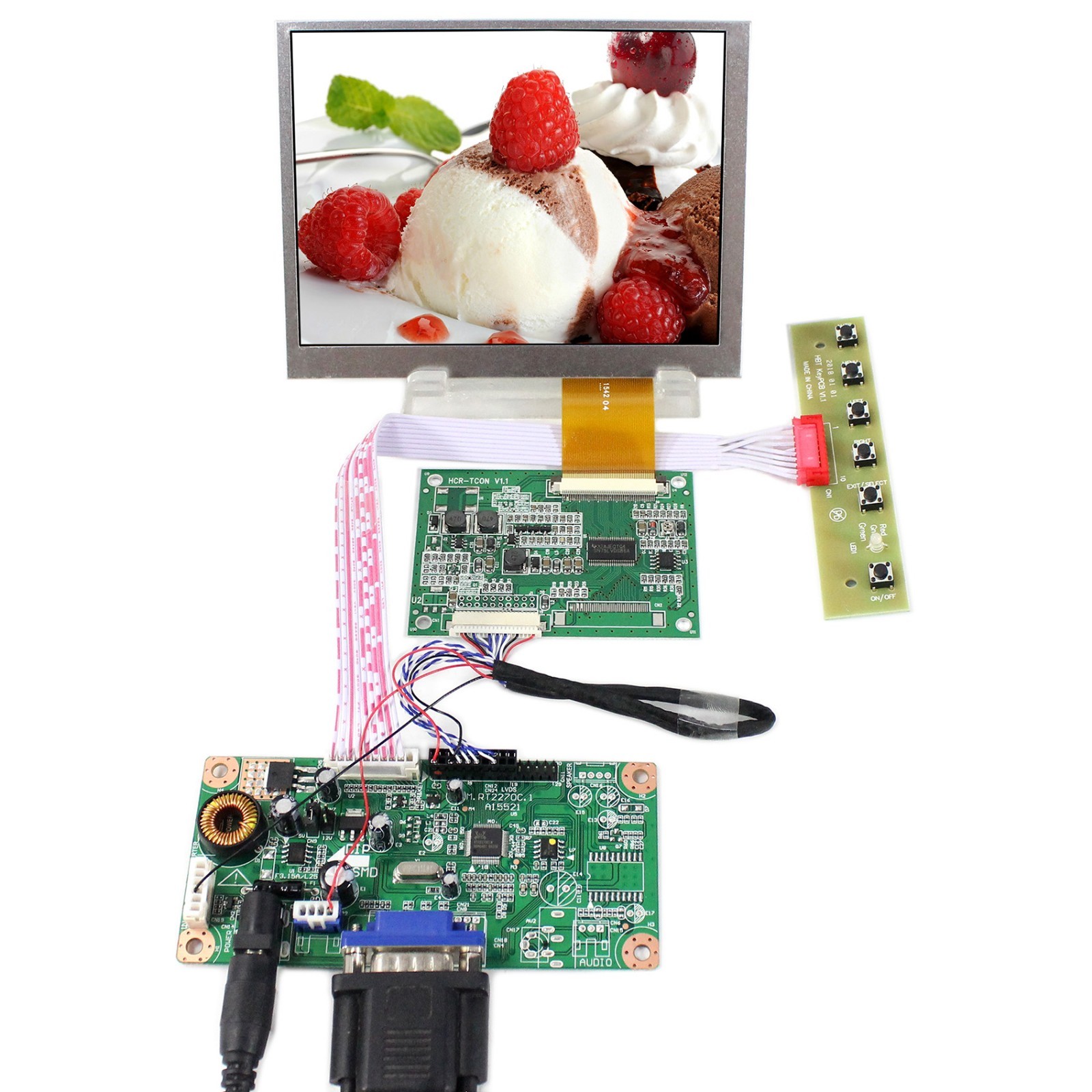 VGA LCD Controller Board With 5.6" AT056TN52 V3 640X480 LCD Screen