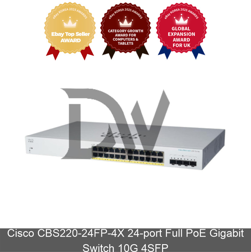 Cisco CBS220-24FP-4X 24-port Full PoE Gigabit Switch 10G 4SFP
