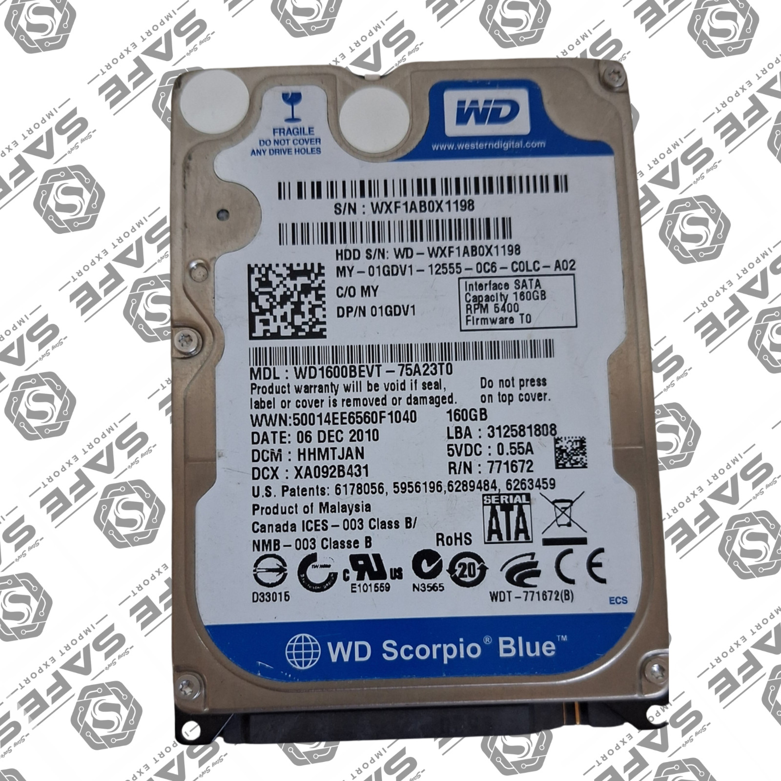 WESTERN DIGITAL WD1600BEVT-75A23T0
