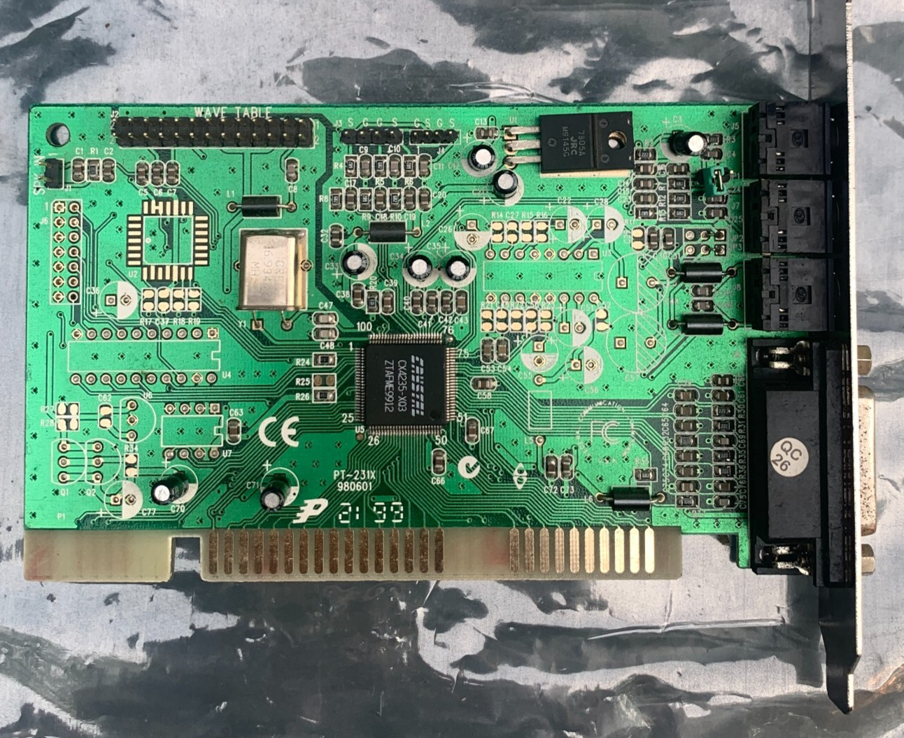 Sound Card Pt-231x Crystal 16bit Isa Cx4235-xq3 Vintage