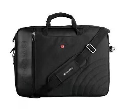 NWOT Wenger Swiss Army Gear Black Laptop Briefcase Carrying Messenger Bag Case