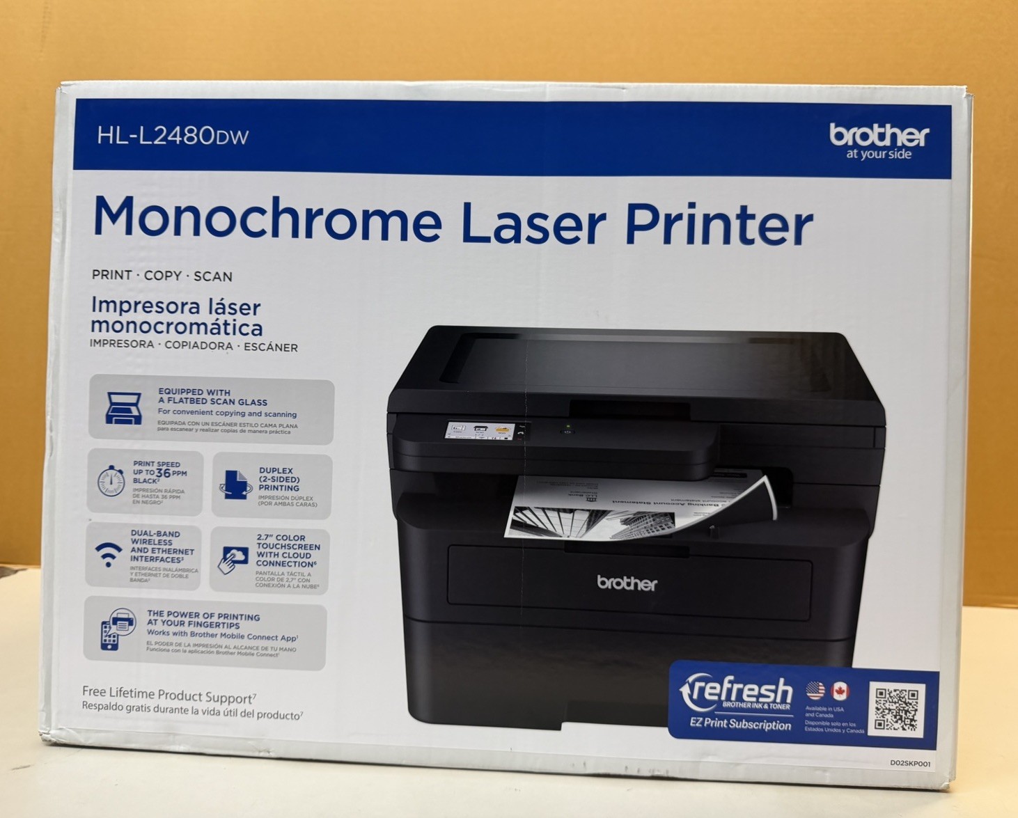 Brother HL-L2480DW Compact Wireless Black & White Laser Printer | Free Fast Ship