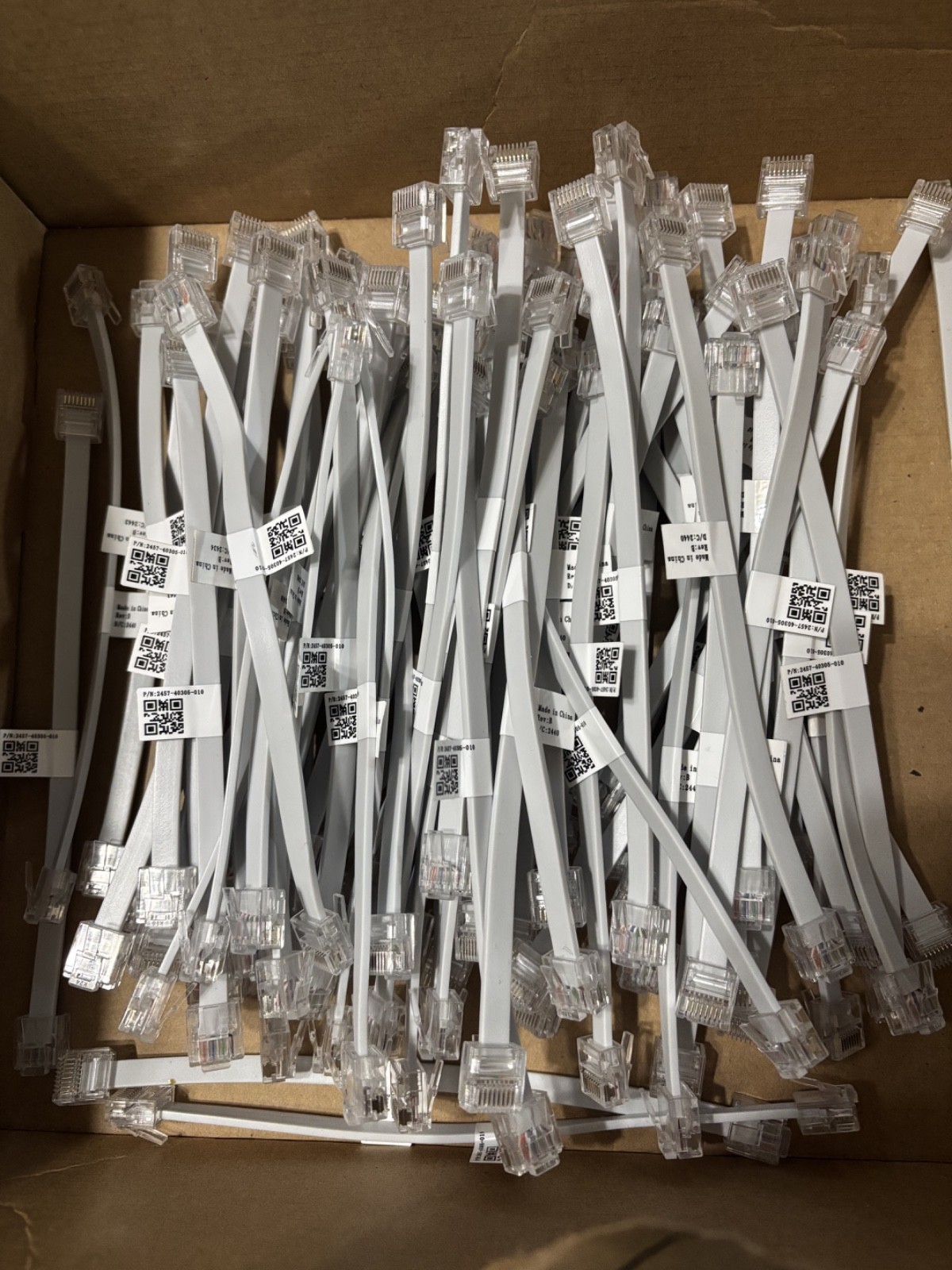 Lot of 10 Polycom Poly 2457-40305-010 6" Flat RJ45 Ethernet Patch Cable Short