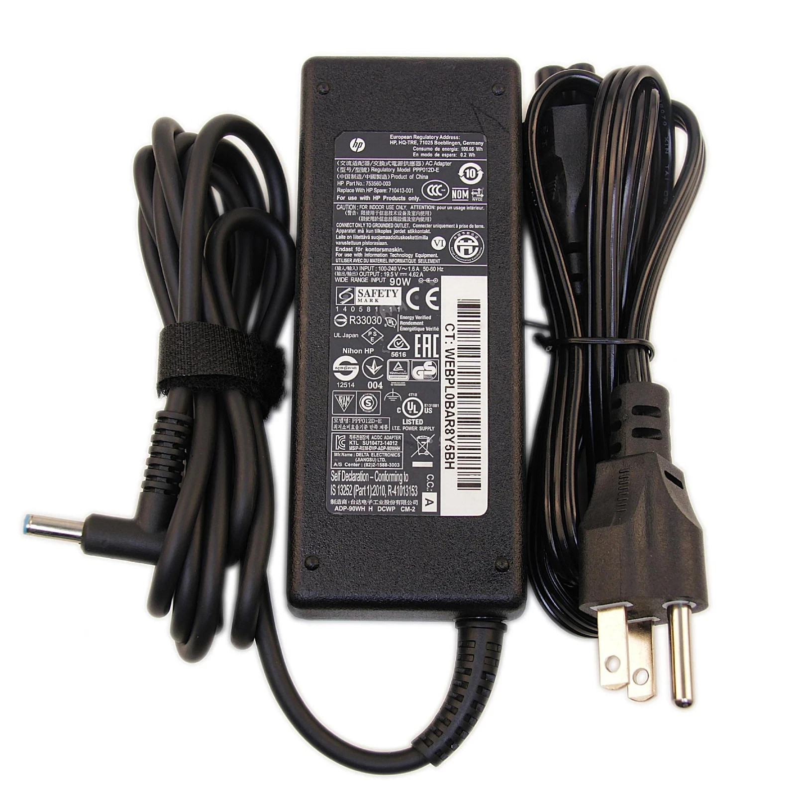 New Original 90W 19.5V 4.62A AC Adapter Charger For HP Envy 17 M7 4.5*3.0mm Blue