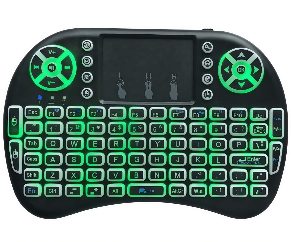 BIFANS Portable Mini Wireless Keyboard with Bluetooth&2.4G, Touchpad Mouse Co...