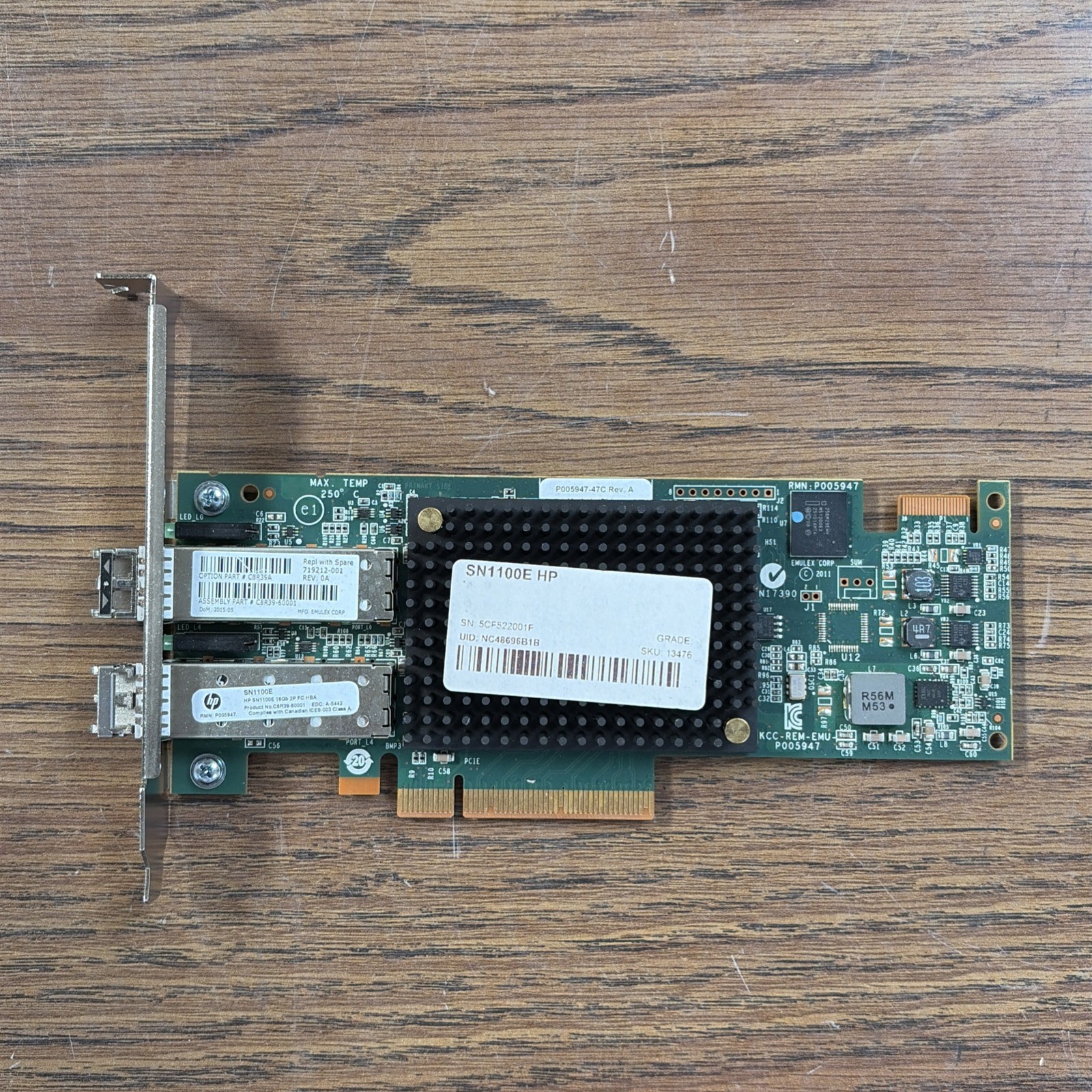 HP 719212-001-FH SN1100E 16GB 2Port FC HVA Card