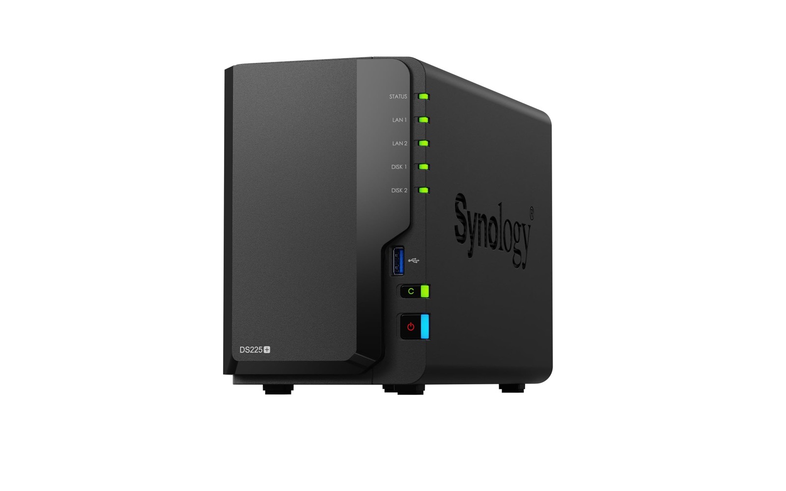 Synology DS225+ 2-Bay Diskless NAS Private Cloud Media Server 4K Streaming Black
