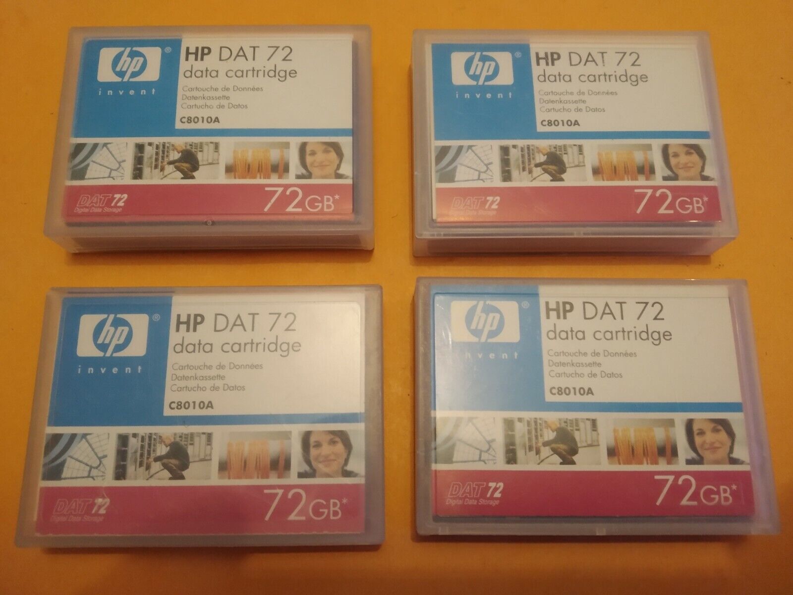 HP DAT 72 USED 4 PIECES  DIGITAL DATA STORAGE CARTRIDGE 72 GB JAPAN