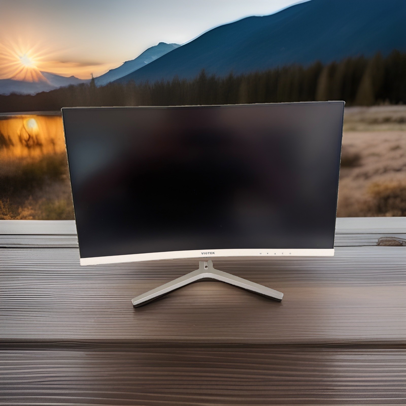 VIOTEK NB24C 24” Ultra-Thin 75Hz 1920x1080p Curved Monitor w/ Speakers NO CORDS
