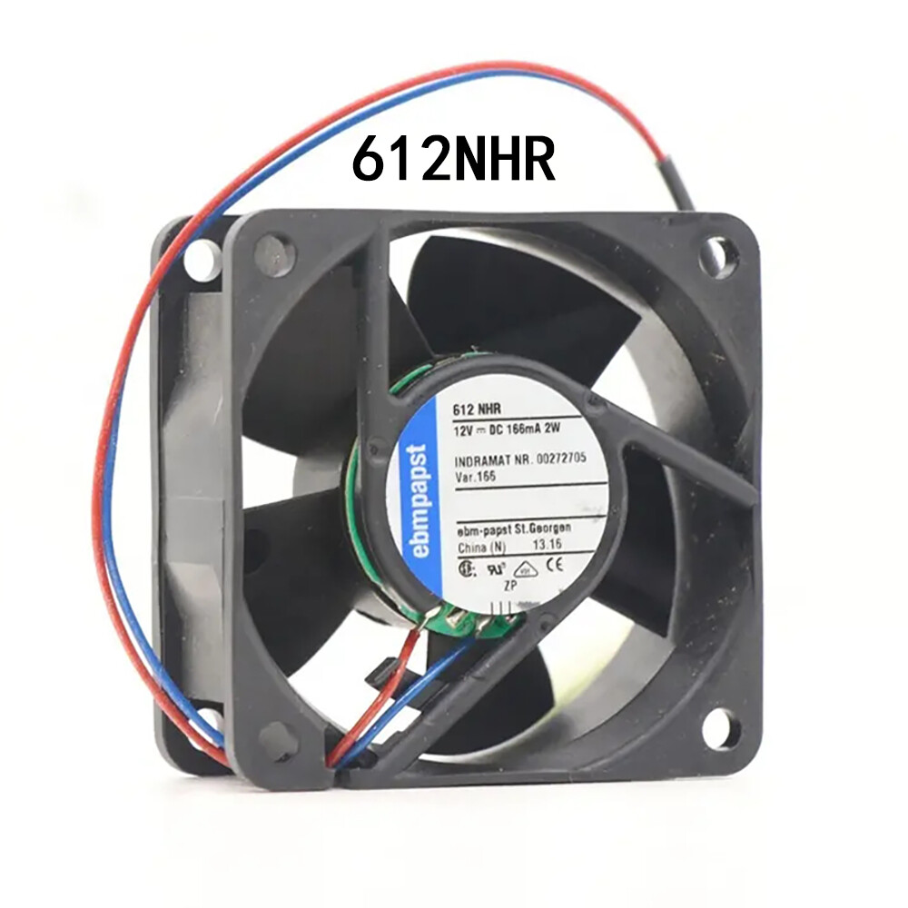 Ebmpaps Axial radiator 60*60*25MM 612NHR 12VDC 166mA 43m3/h Silent Cooling Fan