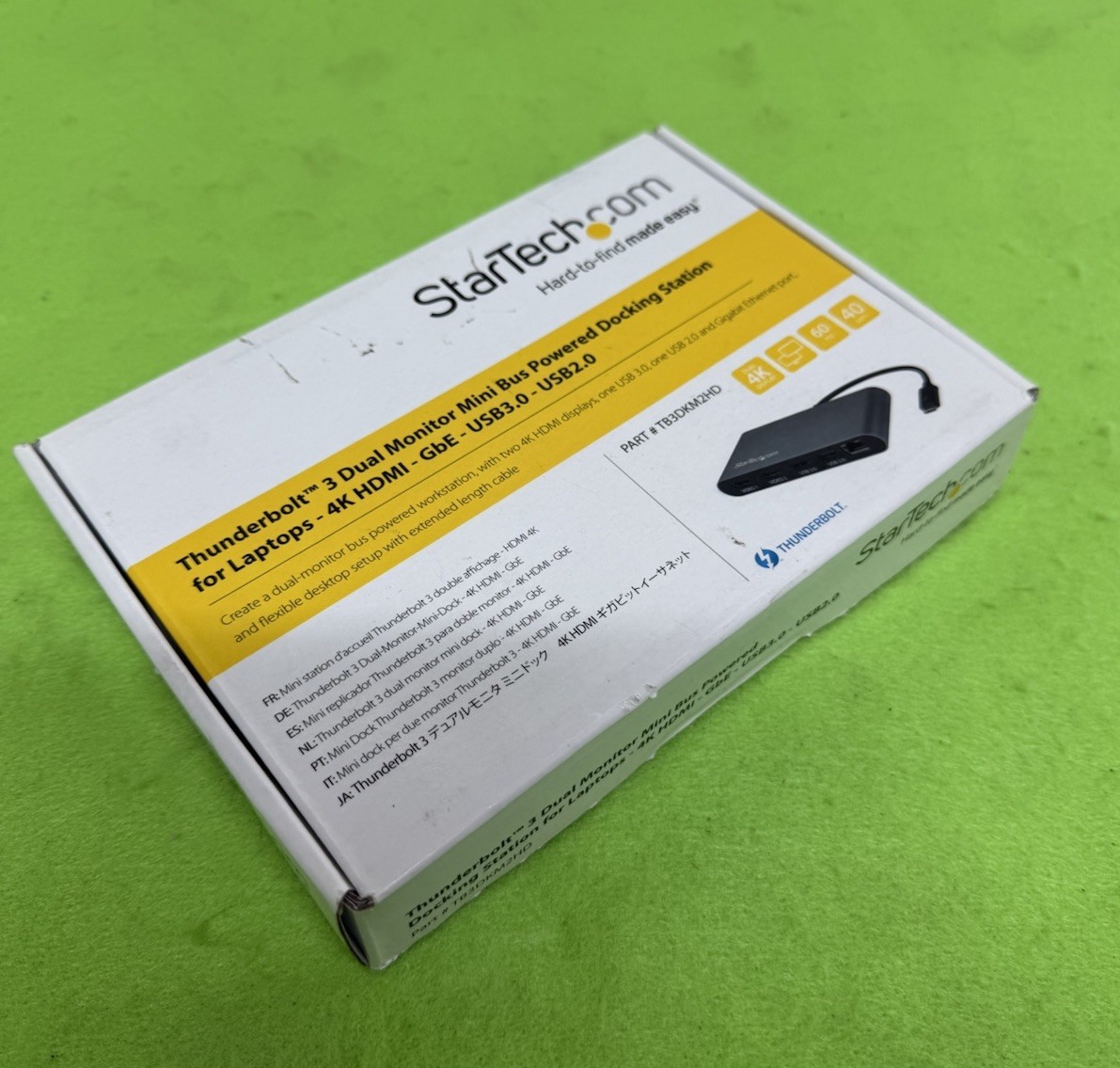 OPEN BOX SEALED STARTECH.COM THUNDERBOLT 3 MINI DOCK (TB3DKM2HD)