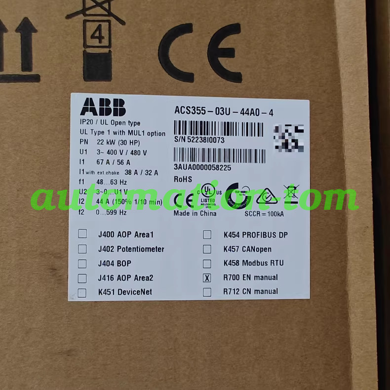 Brand New Original ACS355-03U-44A0-4 frequency converter