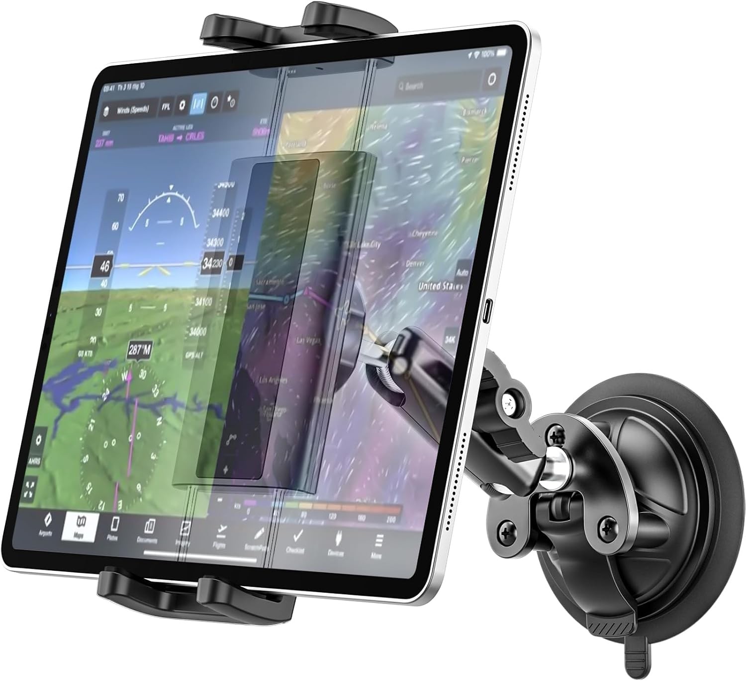 Pilots Tablet Holder Strong Suction Cup Aircraft Tablet