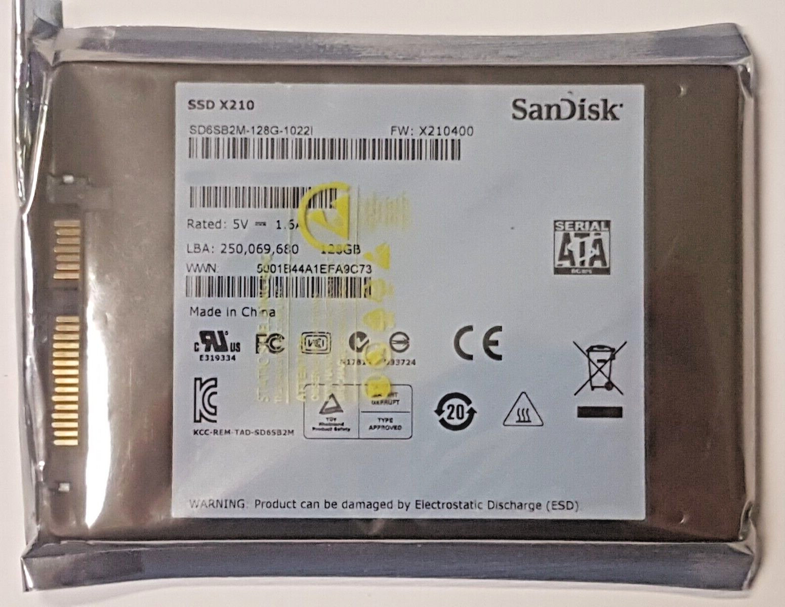 128GB SATA SanDisk SSD X210 SD6SB2M-128G-1022I 2D-NAND MLC 2.5" Hard Drive New