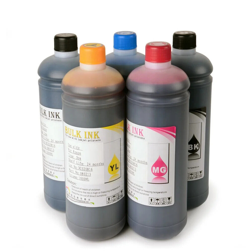 1000ML 5 Colors Dye Ink For Canon IX 6770 MG 6470 5570 IX 6770 MG6670 MG7570