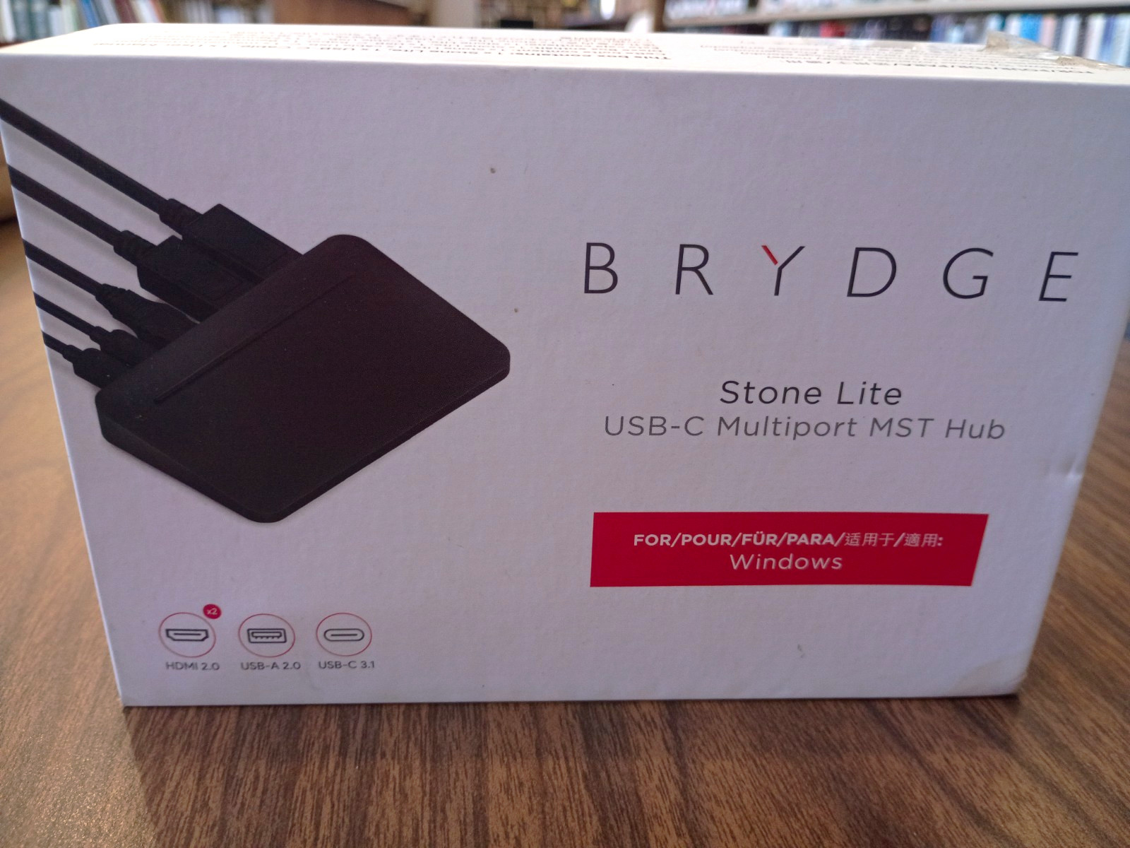 Brydge Stone Lite USB-C Type-C Hub HDMI 2.0 1:2 MST Portable Black