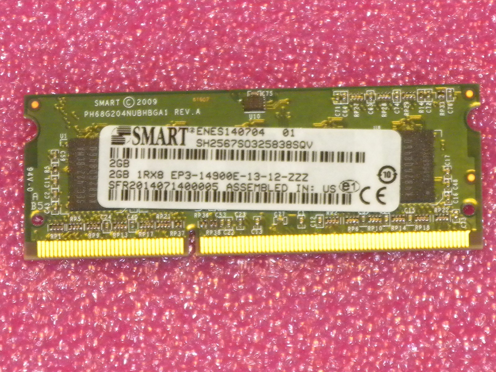 NEW 2GB SMART MODULAR TECH #SH2567SO325838SQV SP,256M72,204SU, 256M8B,EP3-149
