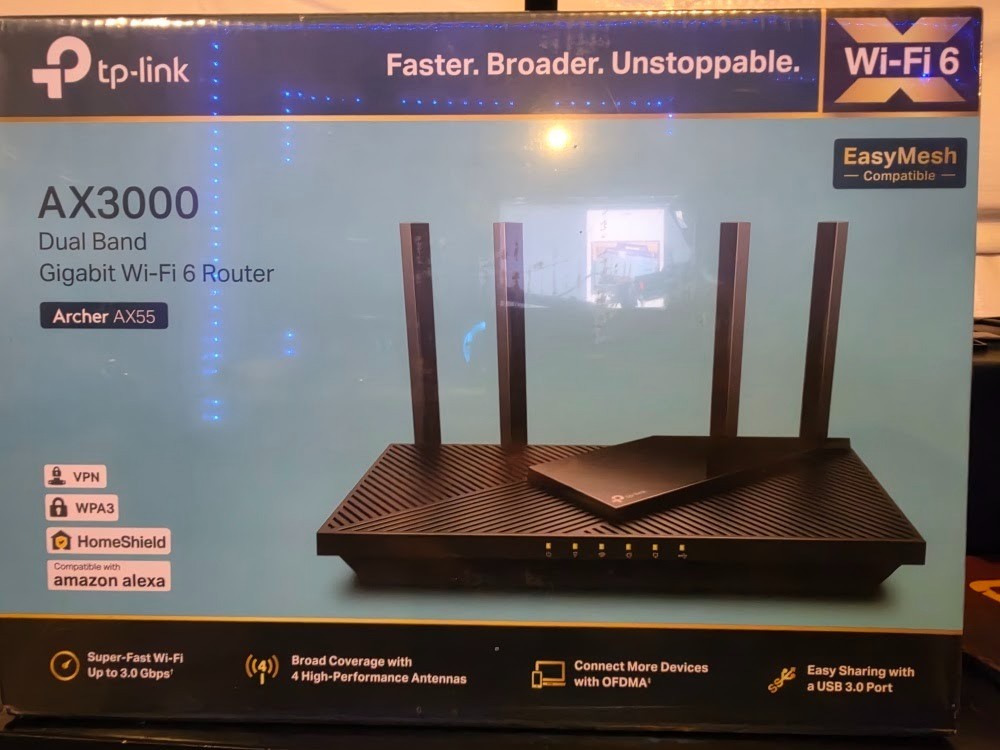 TP-Link Archer AX55 AX3000 Dual Band Gigabit Wi-Fi 6 Router **New Sealed**
