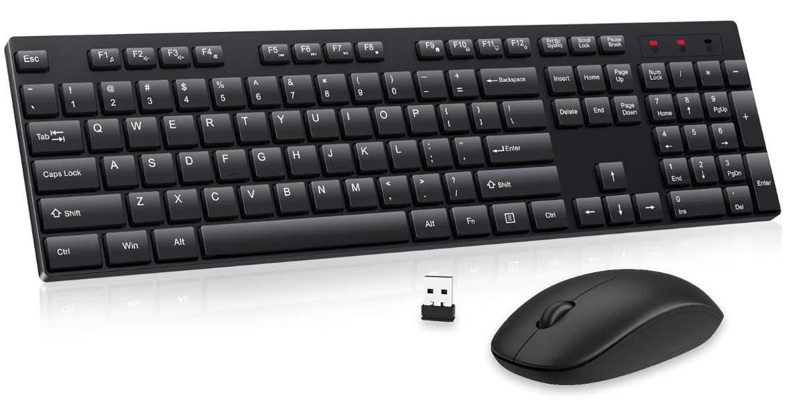 Teclado y Ratón Inalámbricos Silenciosos 2.4G para PC Portátil Windows, Nuevo