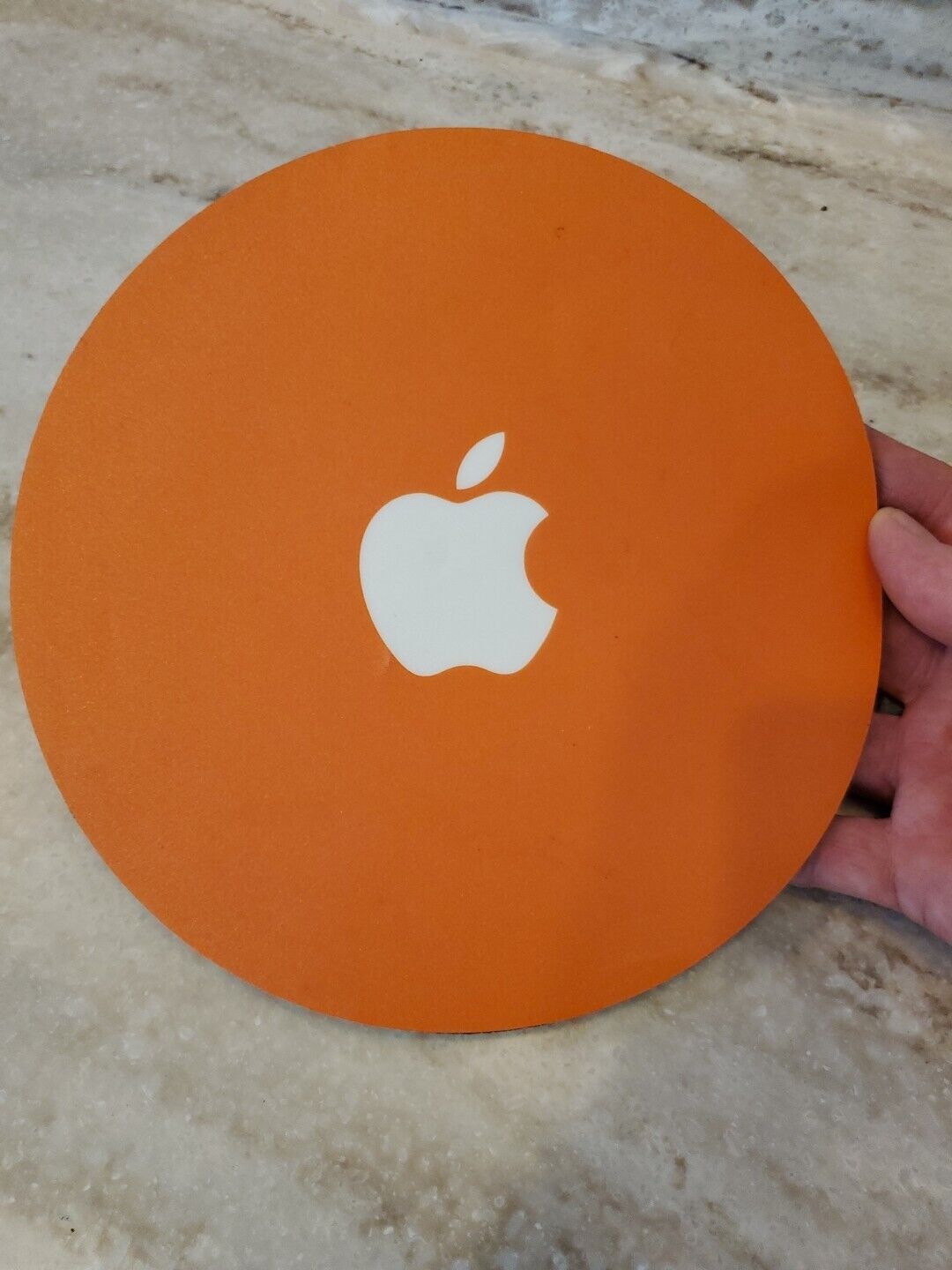 Vintage Apple Computer Orange Foam Mouse Pad Circular Think Different Era