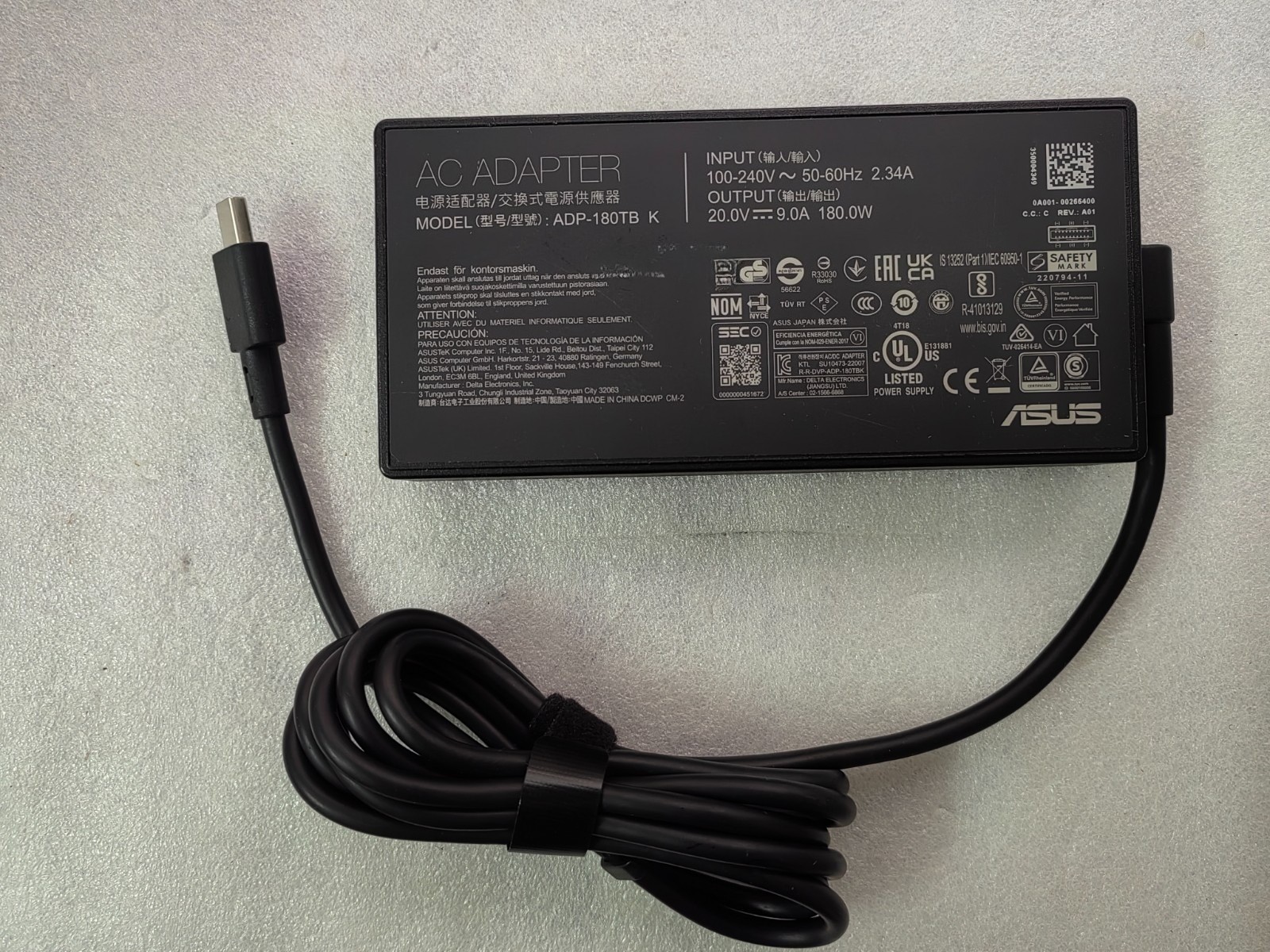 OEM 20V 9A 180W ADP-180TB K For ASUS ROG Zephyrus G14 GA403UV-QS020W AC Adapter