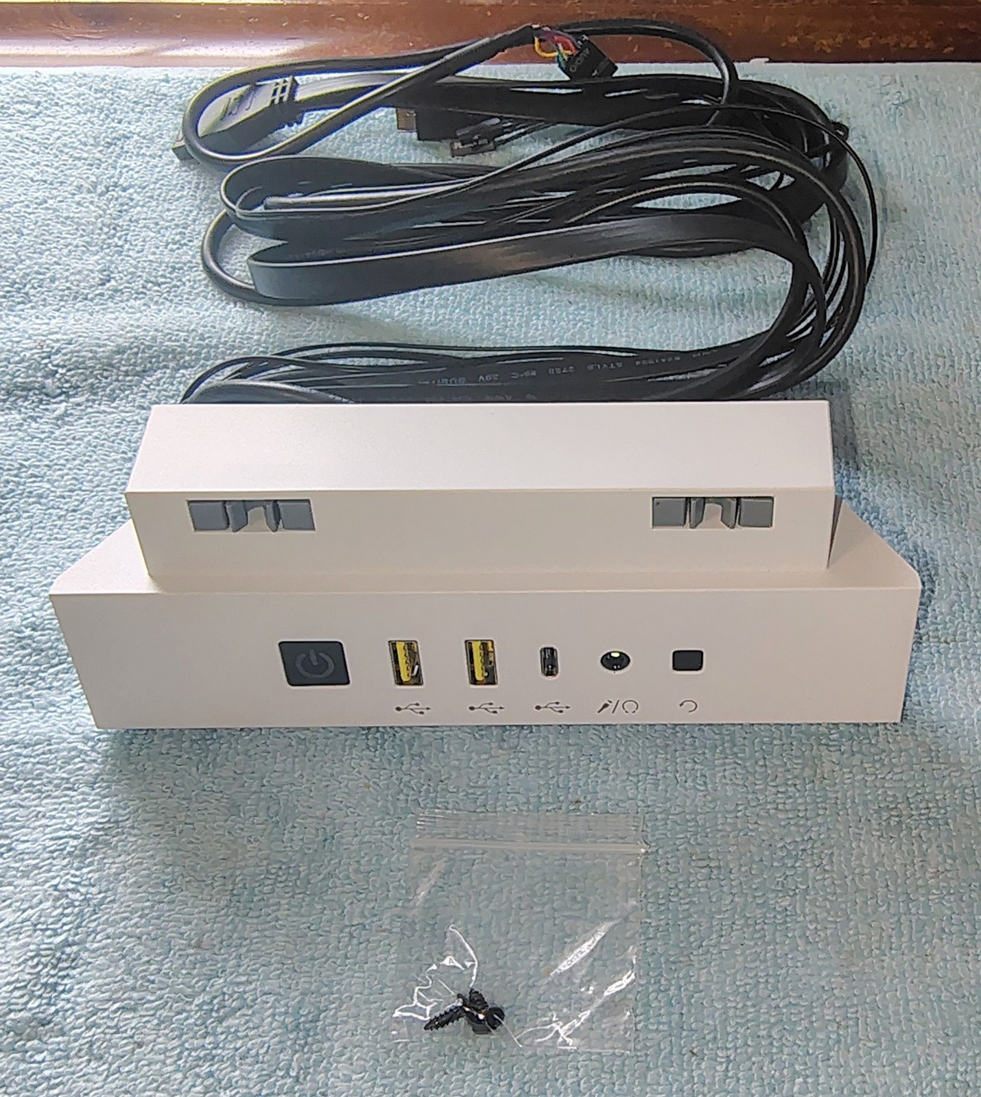 White Front I/O Panel USB Audio for Corsair iCUE 5000D / 5000D Airflow / 5000X