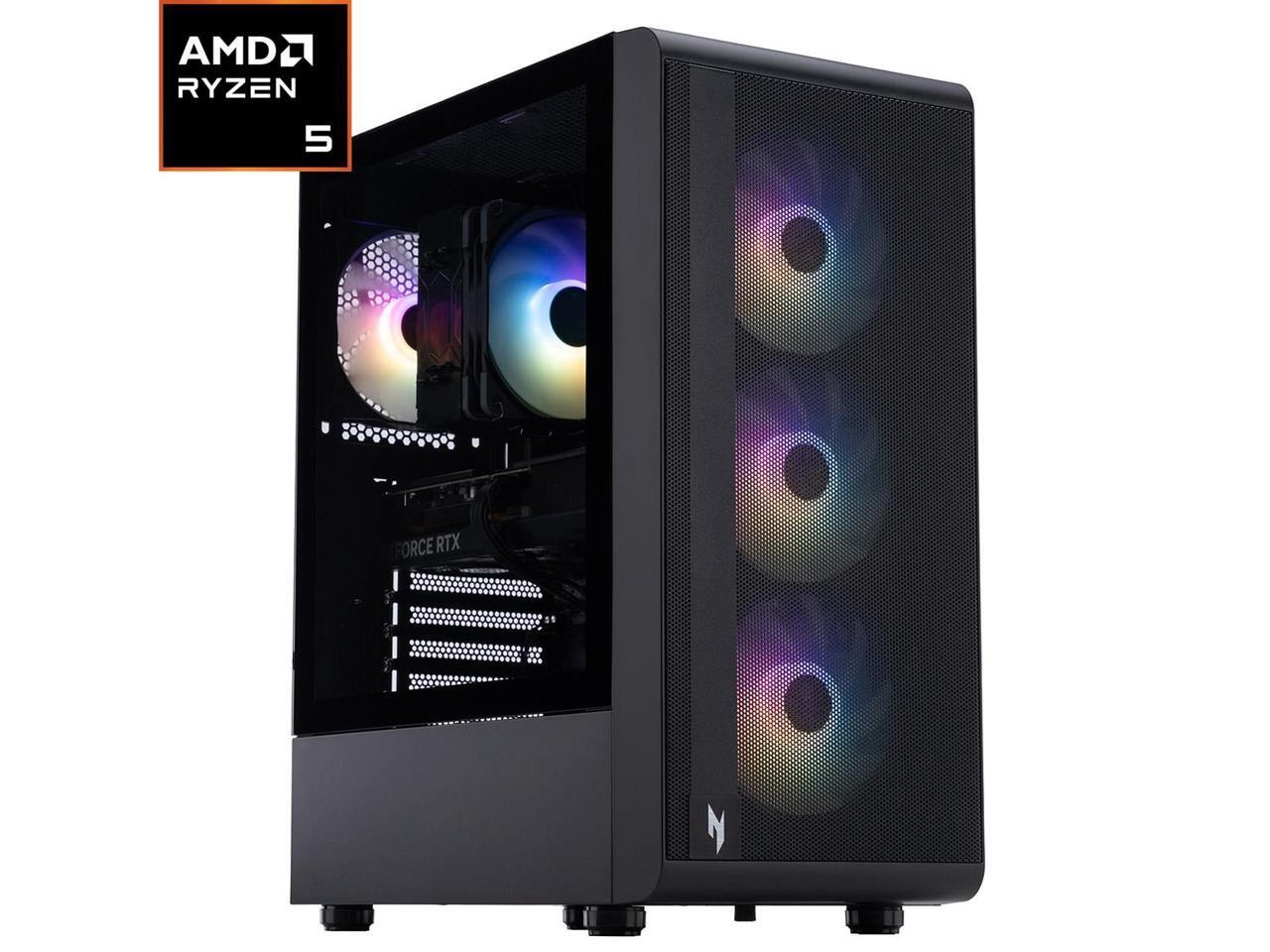 Acer America Nitro AMD Ryzen 5 5500 16GB 512GB SSD RTX 3050 W11H Gaming Desktop