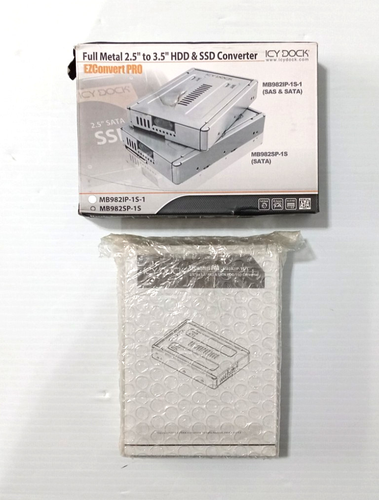 Icy Dock - MB982IP-1S-1 -  Full Metal 2.5" to 3.5" HDD & SSD Converter - NEW