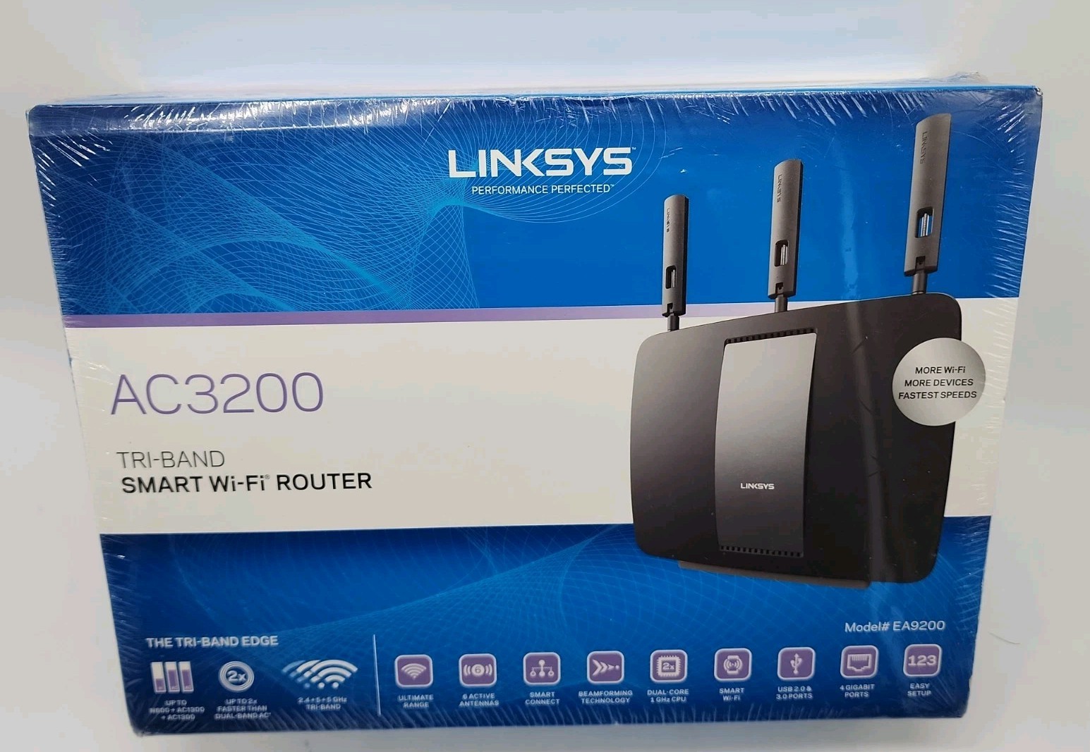 NEW Linksys EA9200 AC3200 Tri-Band Gigabit Smart Wi-Fi Wireless Router SEALED