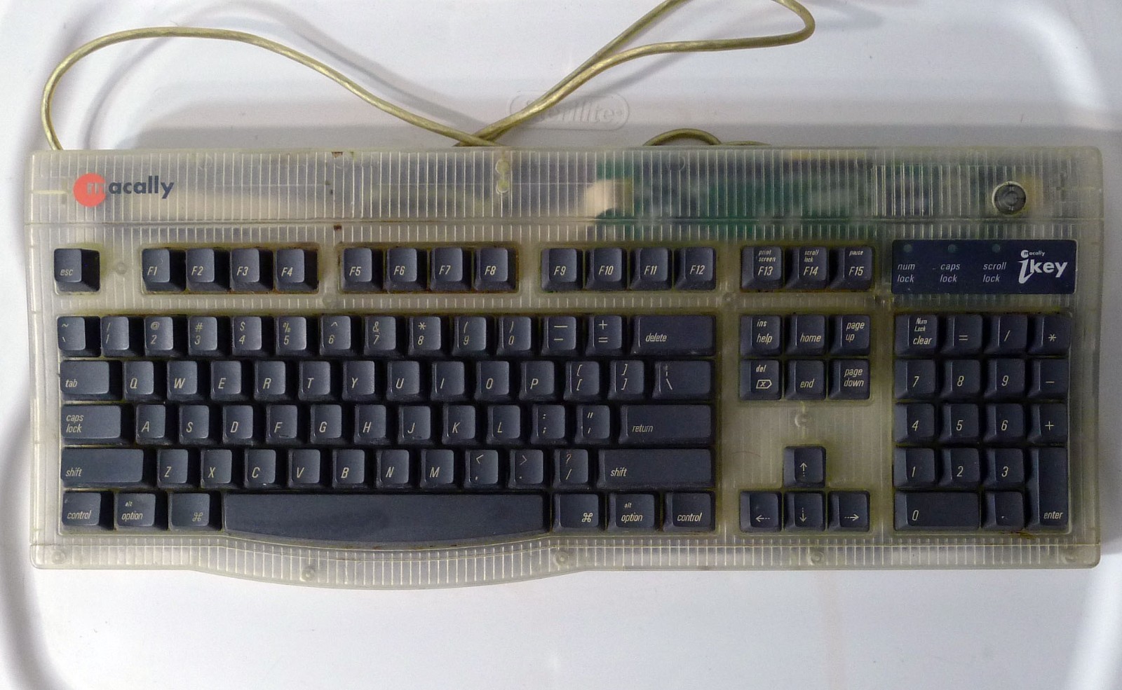 Macally iKey VINTAGE MACINTOSH Keyboard USB Wired Clear