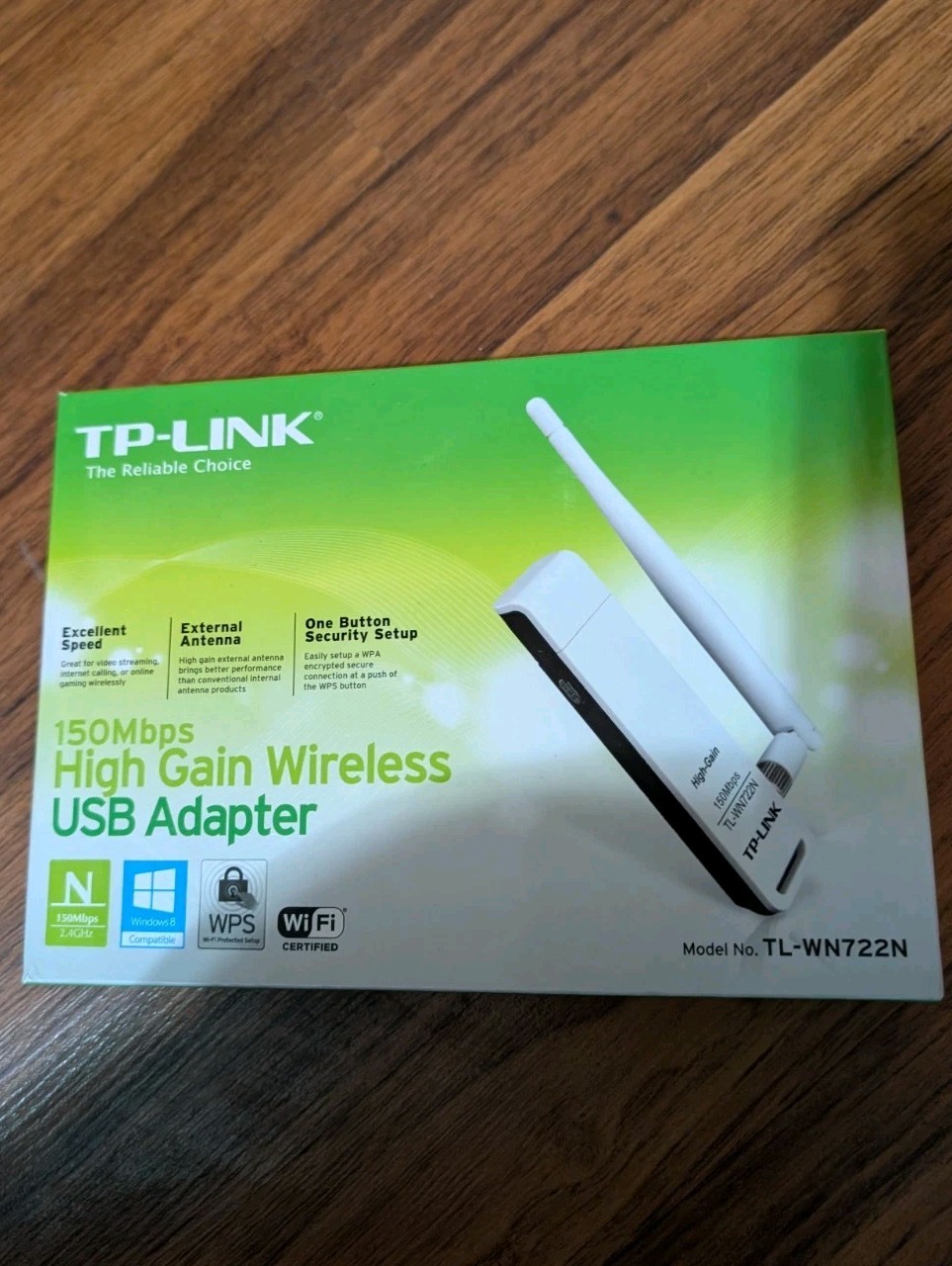 TP-LINK 150Mbps High Gain Wireless USB Adapter No. TL-WN722N  V2.1 