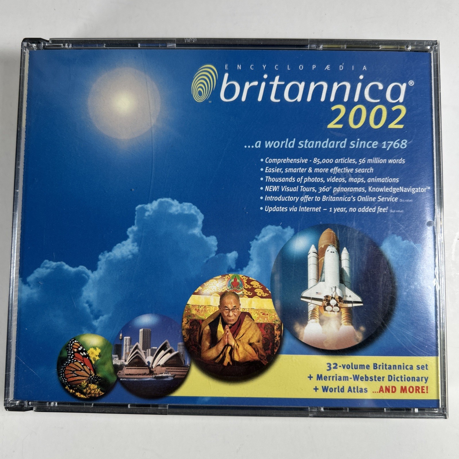Encyclopedia Britannica 2002 Deluxe Edition CD Windows Version 3-Disc Set