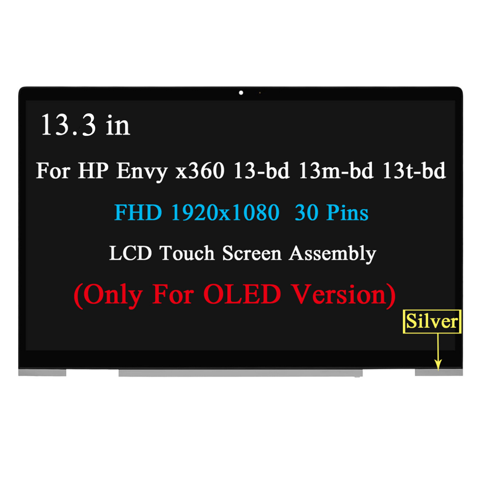 OLED LCD Touch Screen Display 13.3" FHD for HP Envy X360 13-bd0017na 13-bd0350nd