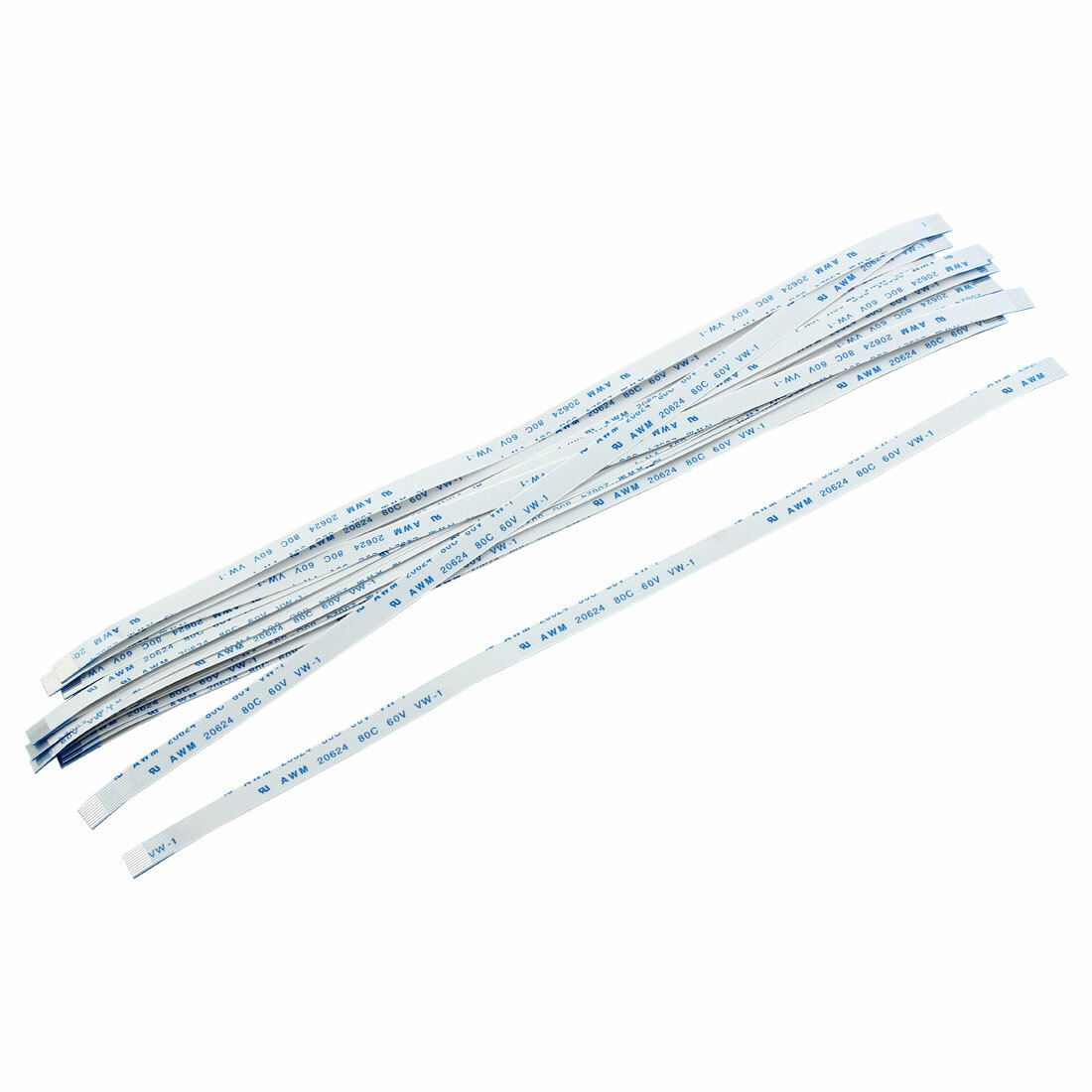 A Type 20Pcs 0.5mm Pitch 10 Pin AWM 20624 80C 60V VW-1 FFC Cable 200mm