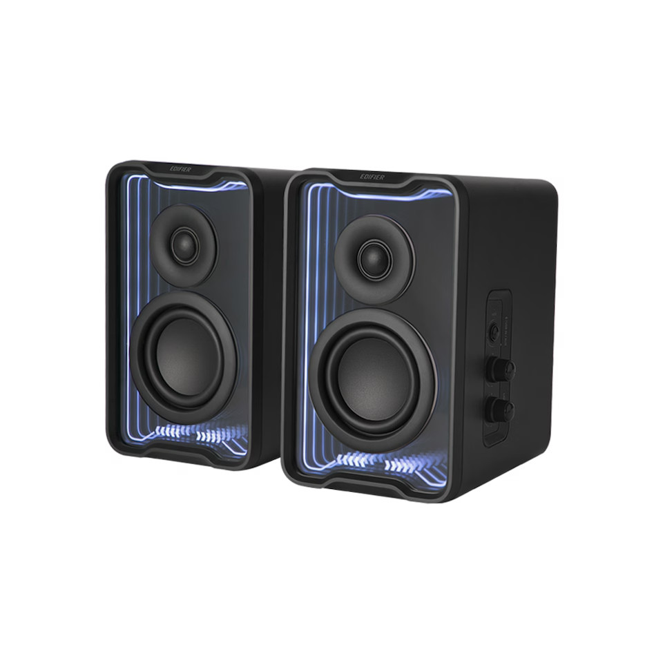 Edifier QR30 2.0 Desktop Active Speaker, Compact Bluetooth  - White & Black