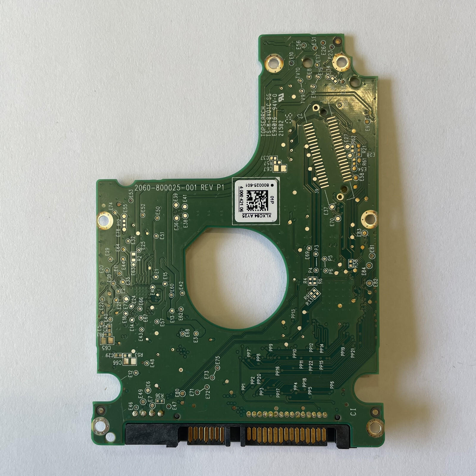 WD WD5000LPCX 2.5" SATA HDD PCB 2060-800025-001 REV P1 FW 01.01A01 5H20J35762