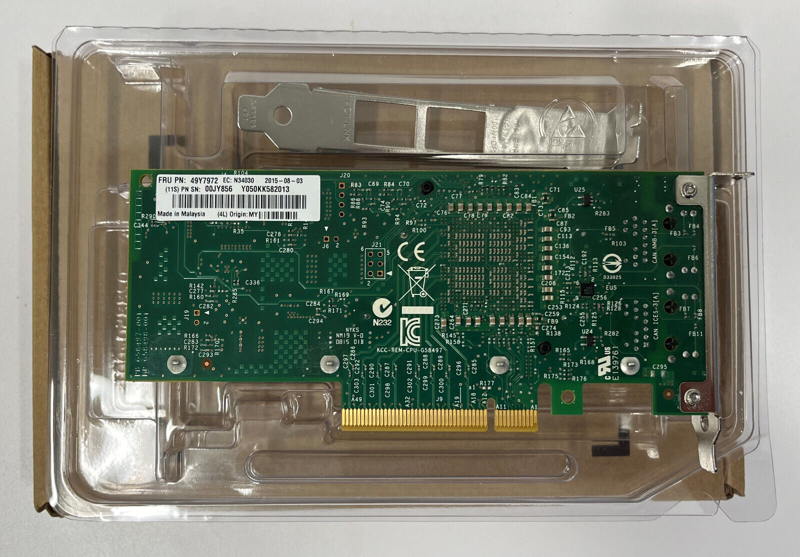 IBM X540-T2 Intel Dual Port 10GB PCIe Network Adapter FRU-49Y7972