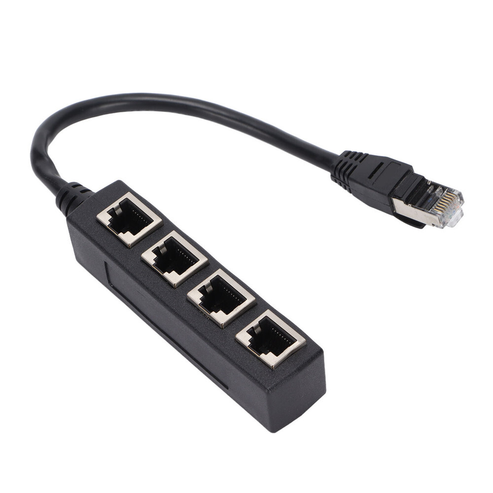 RJ45 Splitter Adapter LAN Ethernet Cable 1 to 4 Way Female Port Connector Plug