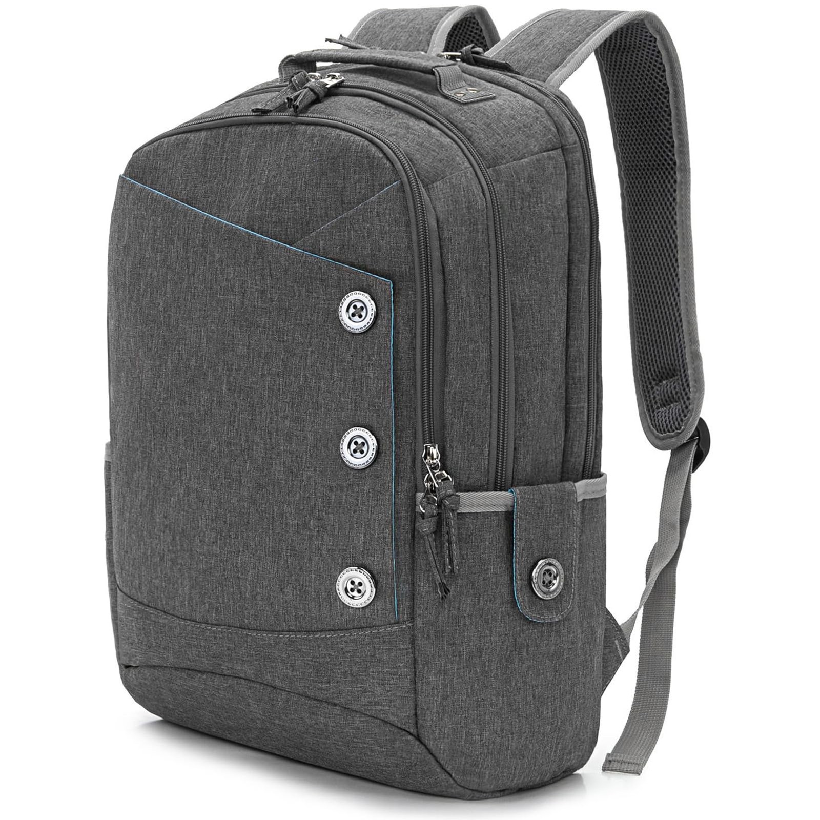 Backpack for 15.6" Laptop with USB Charging Grey