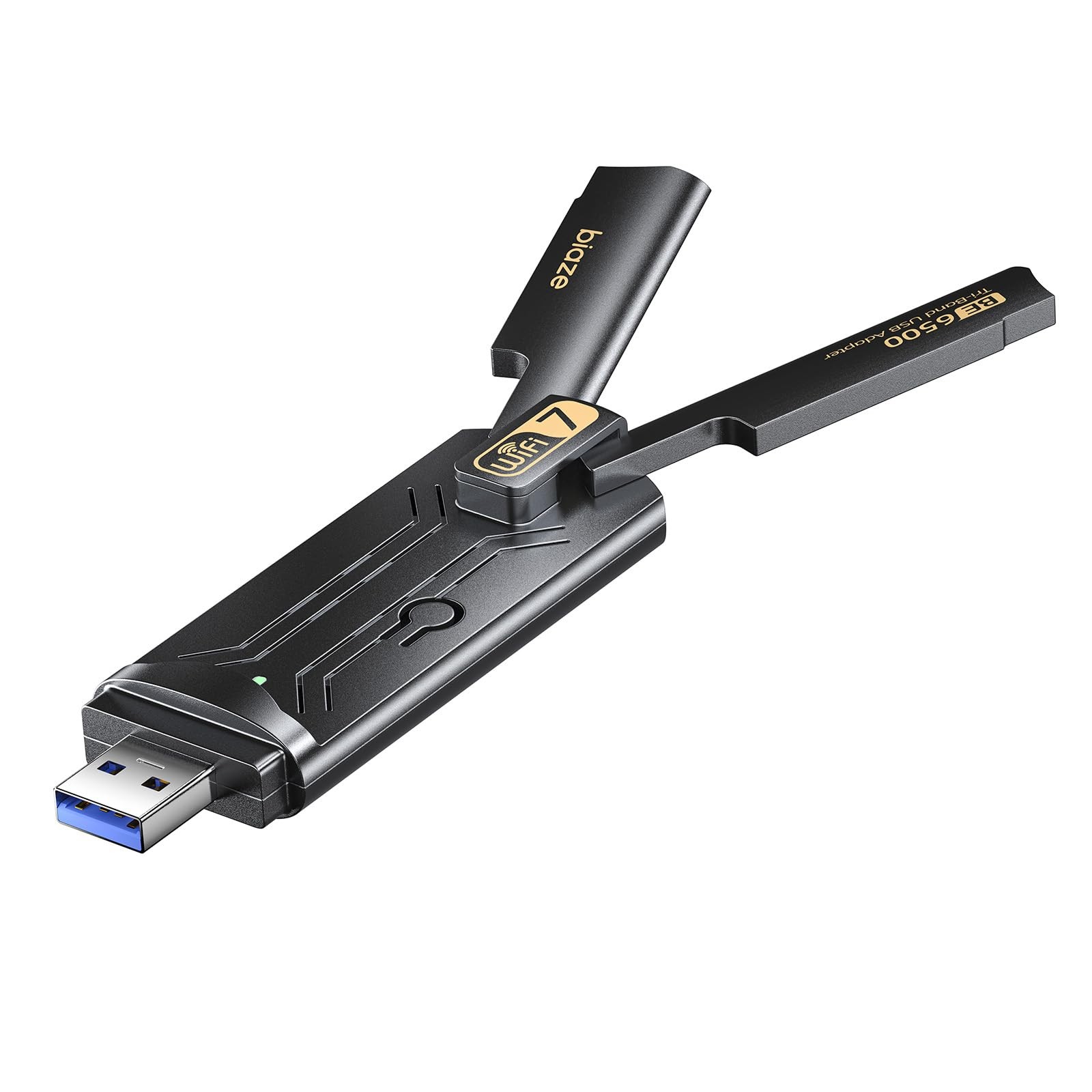 biaze USB Wireless WiFi 7 Adapter BE6500 Tri-Band 6GHz 5GHz 2.4GHz USB 3.0