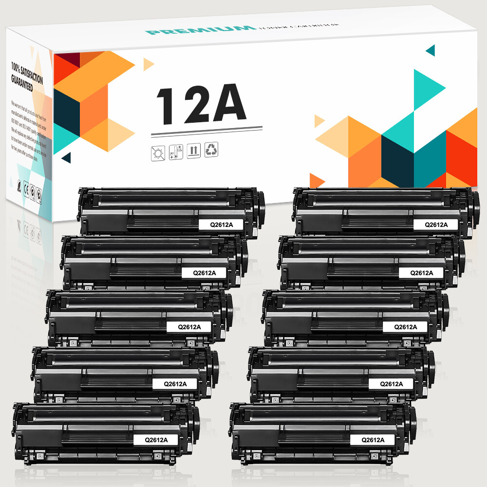 10PCS Q2612A 12A Toner Compatible With HP LaserJet 1012 1010 1018 1020 3030 3020