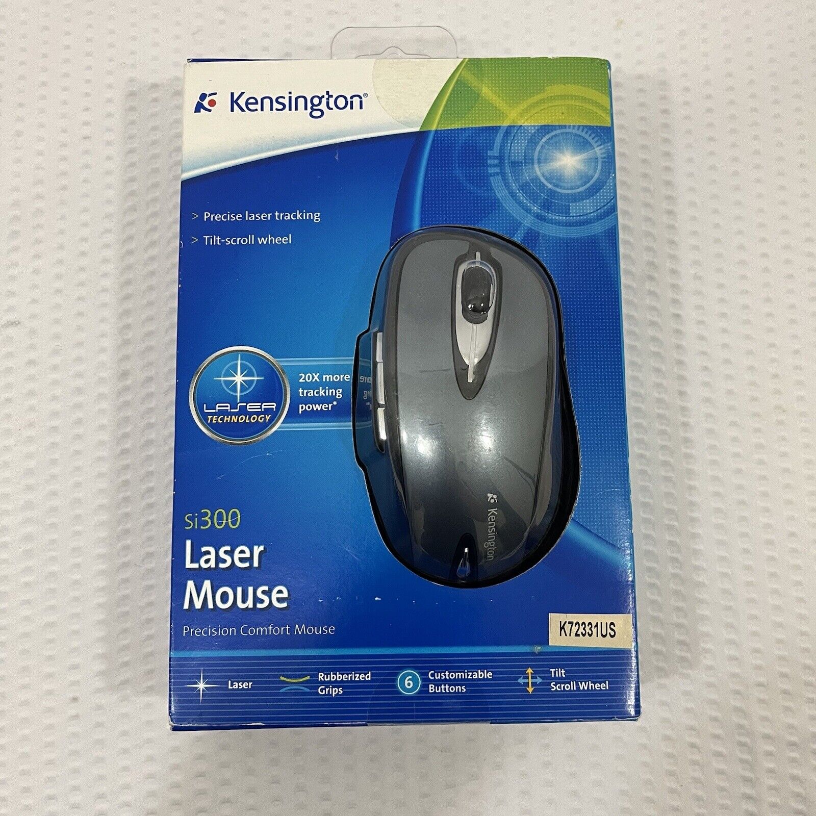 Kensington Wired Laser Mouse Precision Comfort Customizable K72331US BRAND NEW